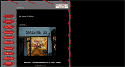 Desktop Screenshot of galerie33-aachen.com